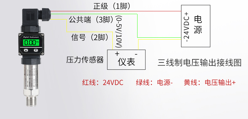 数显压力变送器产品接线