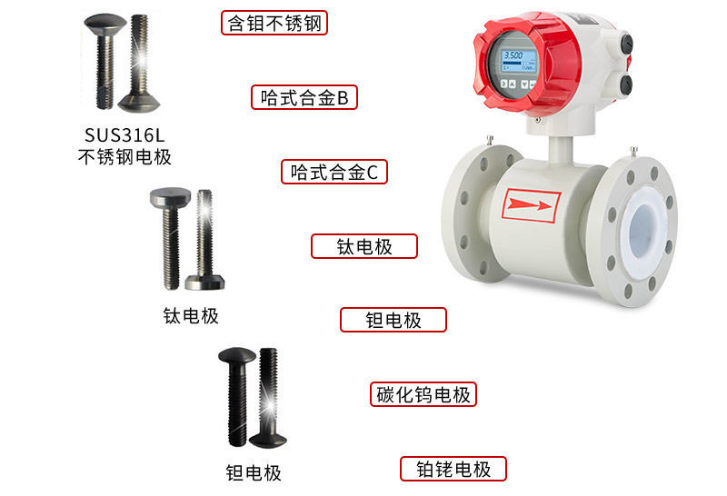 红外电磁流量计电极