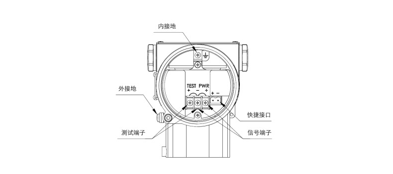 单晶硅差压变送器接线端子介绍