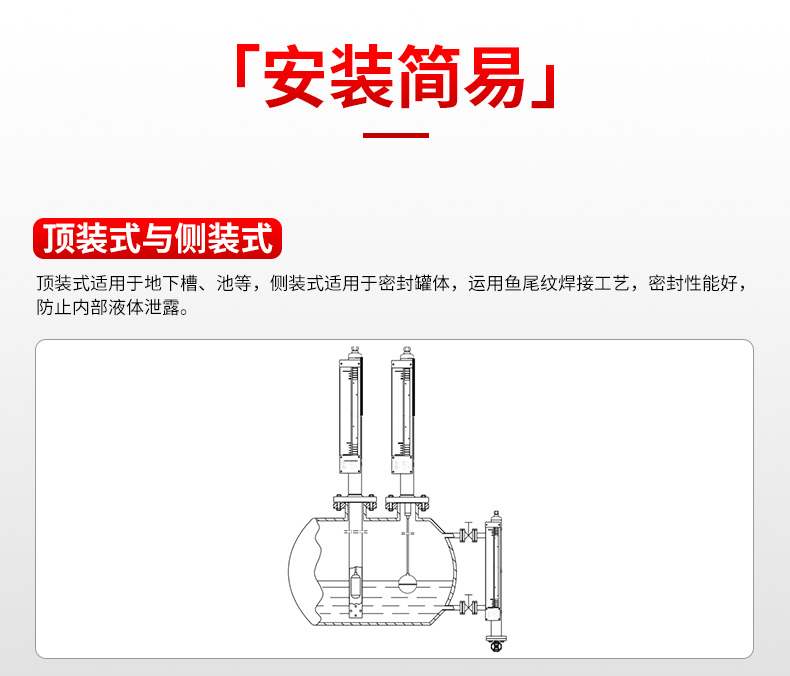 磁翻板液位计安装