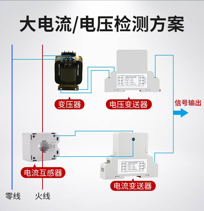 美控电流电压变送器大电流检测方案