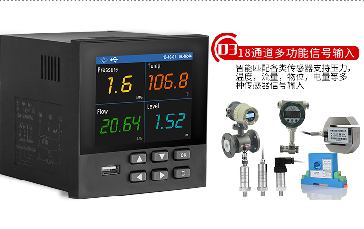 R9600温度记录仪多功能信号输入